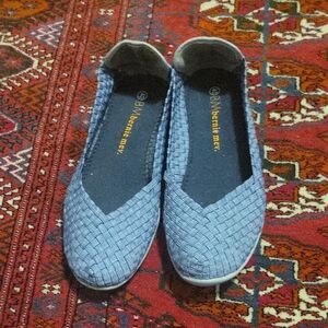 bernie mev. Blue Woven Women's Shoes